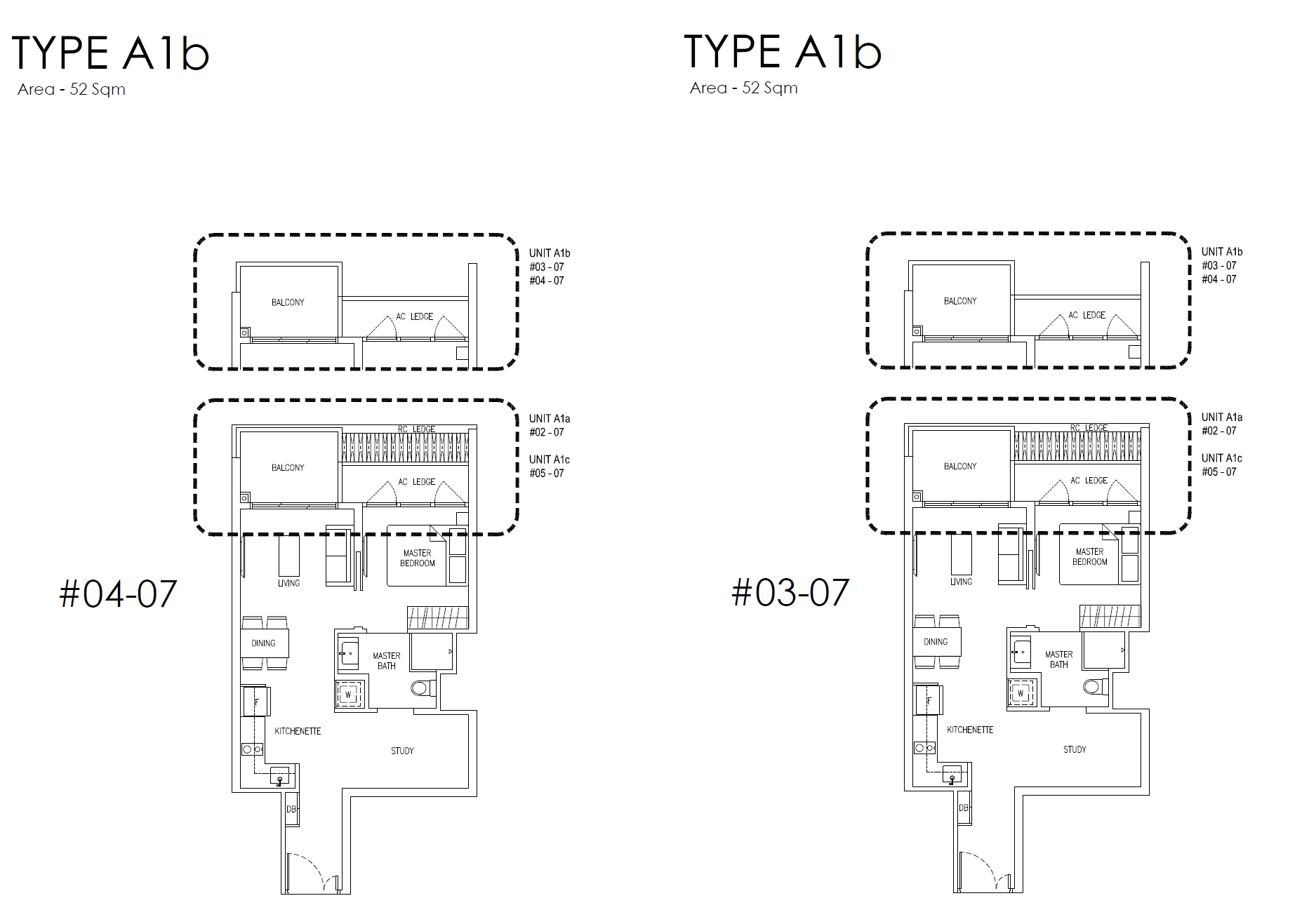 Mattar Residences 1 Bedroom Floor Plan 2
