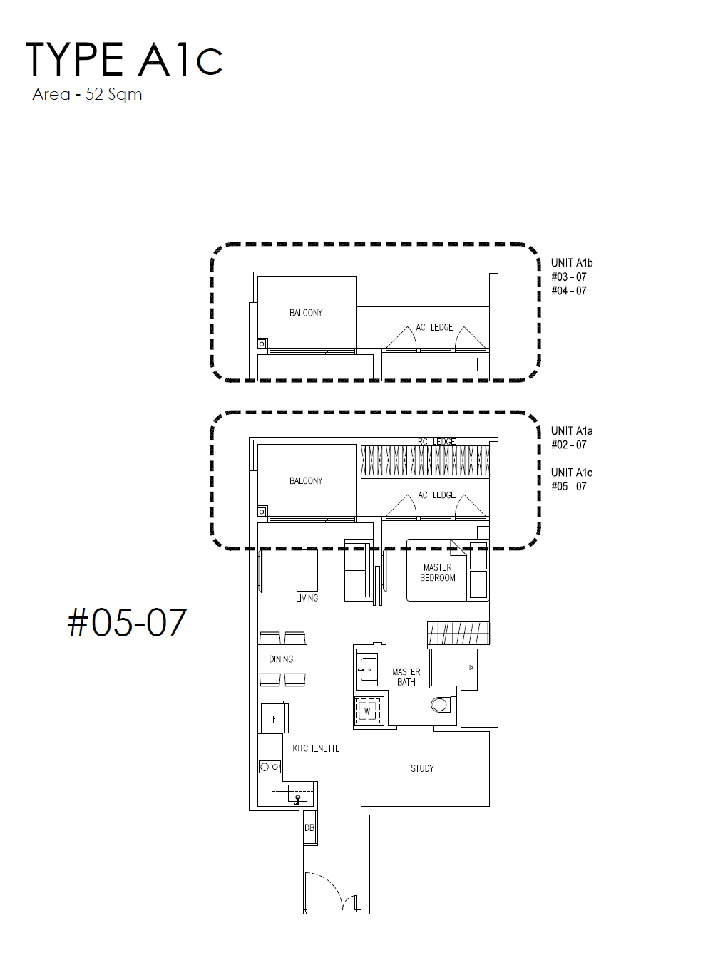 Mattar Residences 1 Bedroom Floor Plan 3