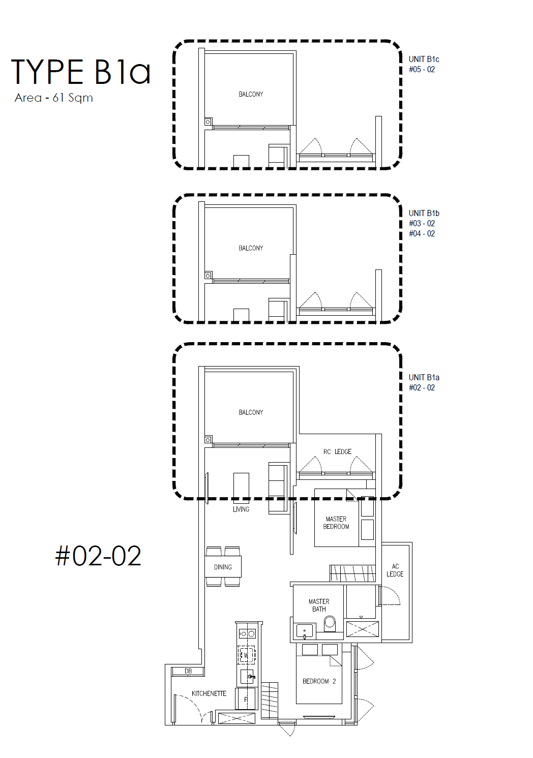 Mattar Residences 1 Bedroom Floor Plan 4