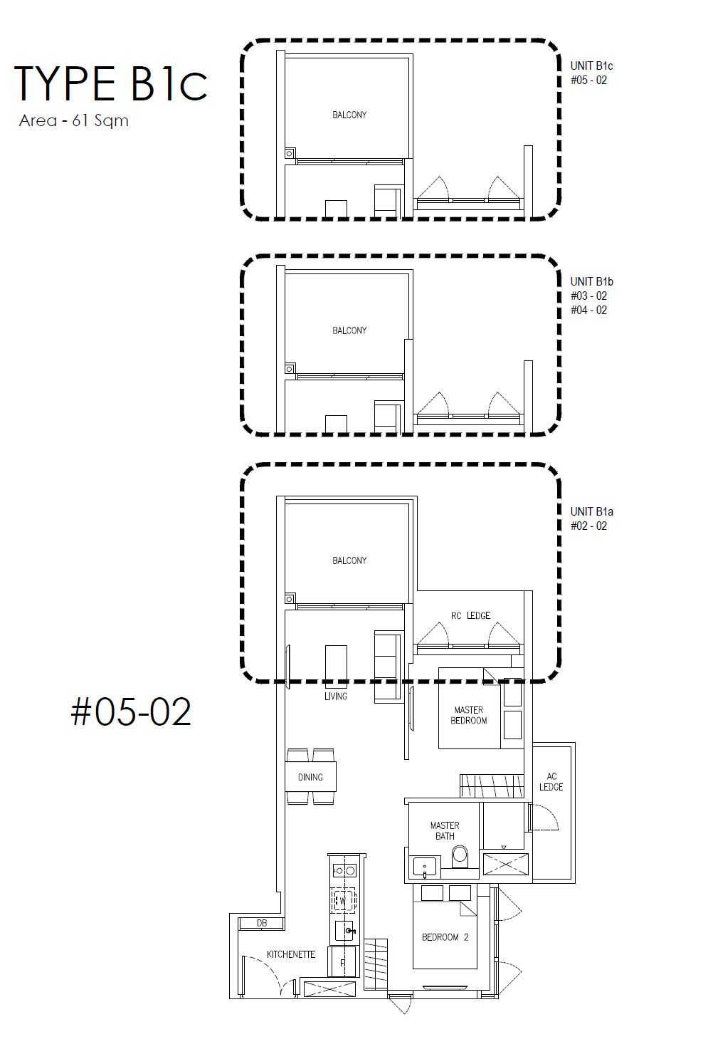 Mattar Residences 1 Bedroom Floor Plan 6