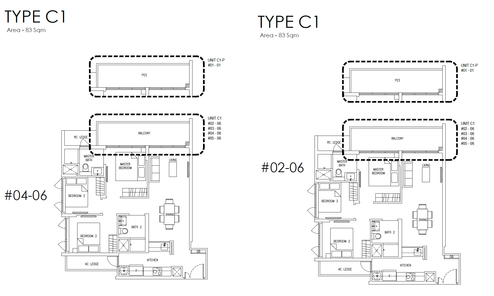 Mattar Residences 1 Bedroom Floor Plan 8